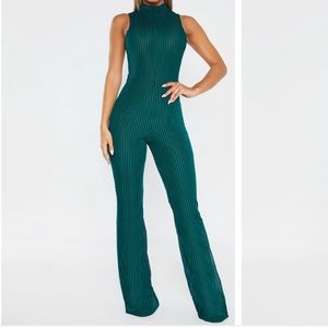 Pretty little things green velvet jumpsuit